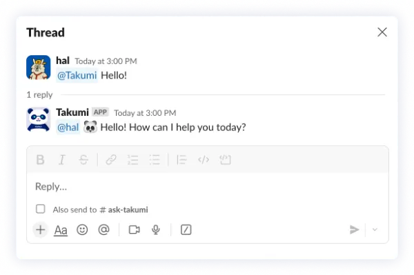 Chatting with Takumi