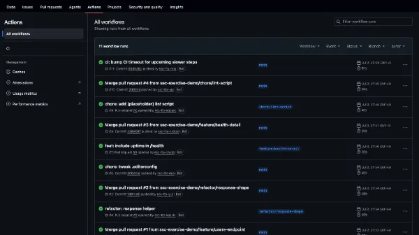GitHub Organization上に再現された演習用リポジトリの画面