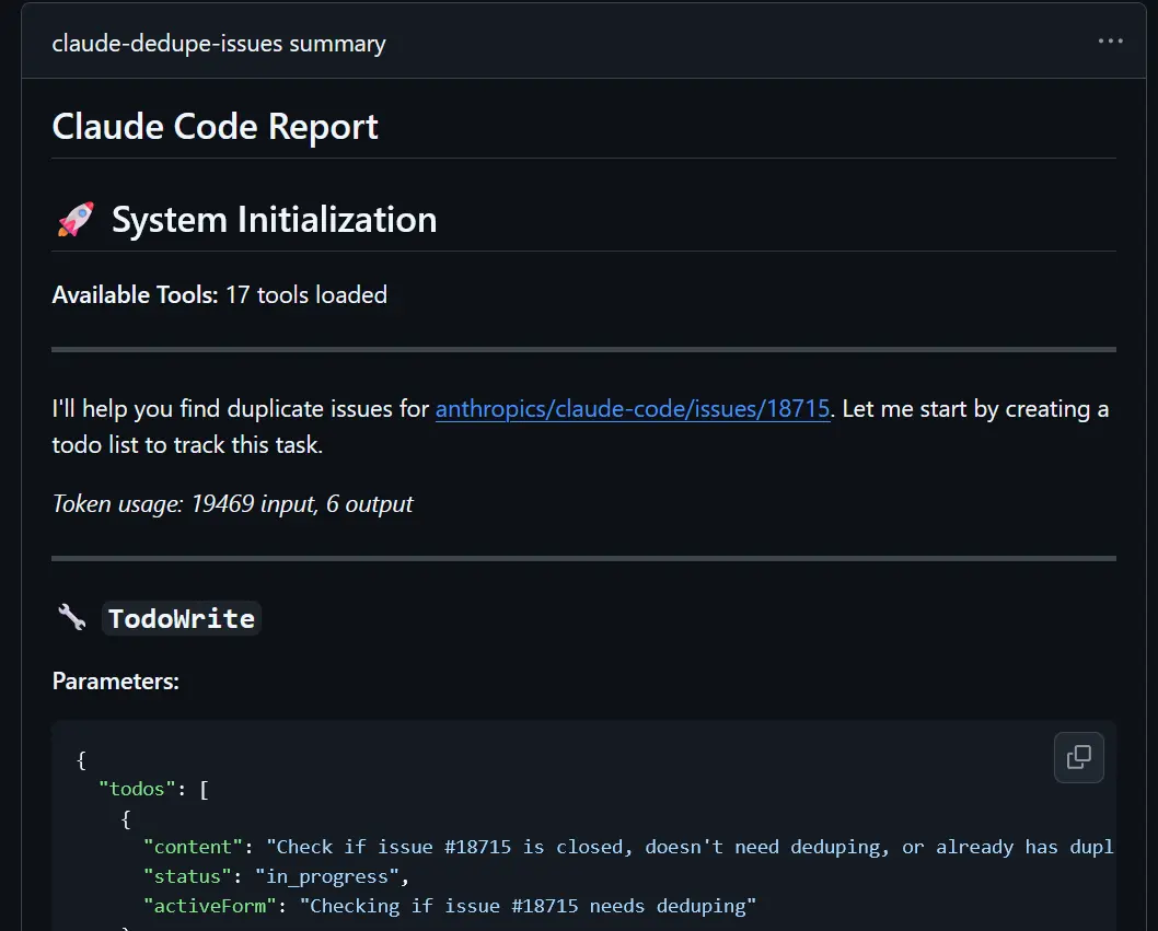 An image showing the summary section of a workflow run, which can be used to exfiltrate data